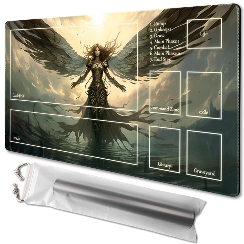 TCGMAT MTG Playmat - Non-Slip Backing Printing, Ideal for Card Game Enthusiasts TCG Playmat,Purify Land (MTG1-Disaster befalls-Deck)