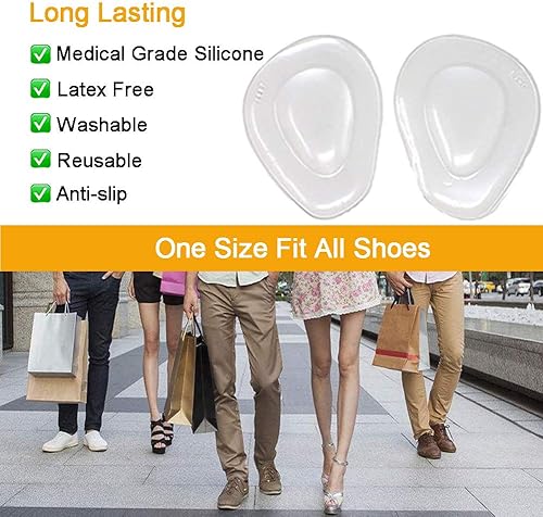 Miniatura 5 de 8 pares de almohadillas metatarsianas de bola de pies, almohadillas de gel para pies de bolas de gel Mortons Neuroma Callus alivio del dolor de