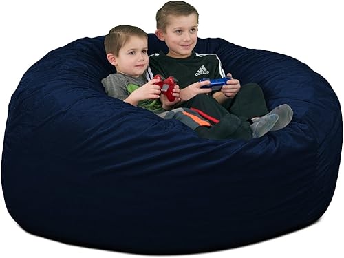 Miniatura 1 de ULTIMATE SACK 4000 (4 pies.) Puff muebles rellenos de espuma gigante, fundas lavables a máquina, forro interior duradero, espuma 100% virgen. Cómoda