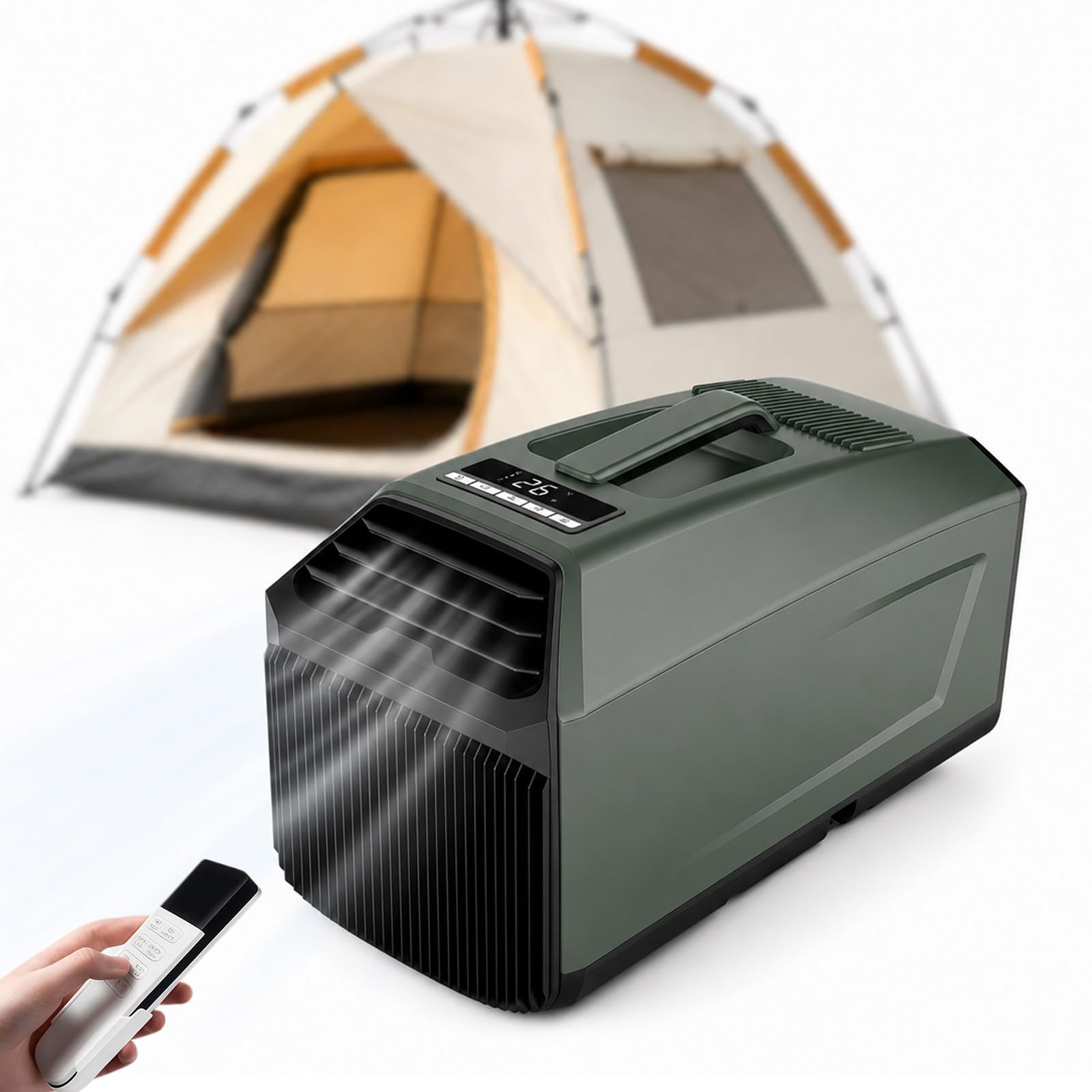 TIANQIHAO Portable 5100Btu Air Conditioner For Camping & Indoor Use, Quiet 24Vdc Inverter, 60°F-90°F, Cools 10㎡/108 Sq.Ft, Ideals For Rv, Van, Truck, Garage & Pets,24VDCInverter