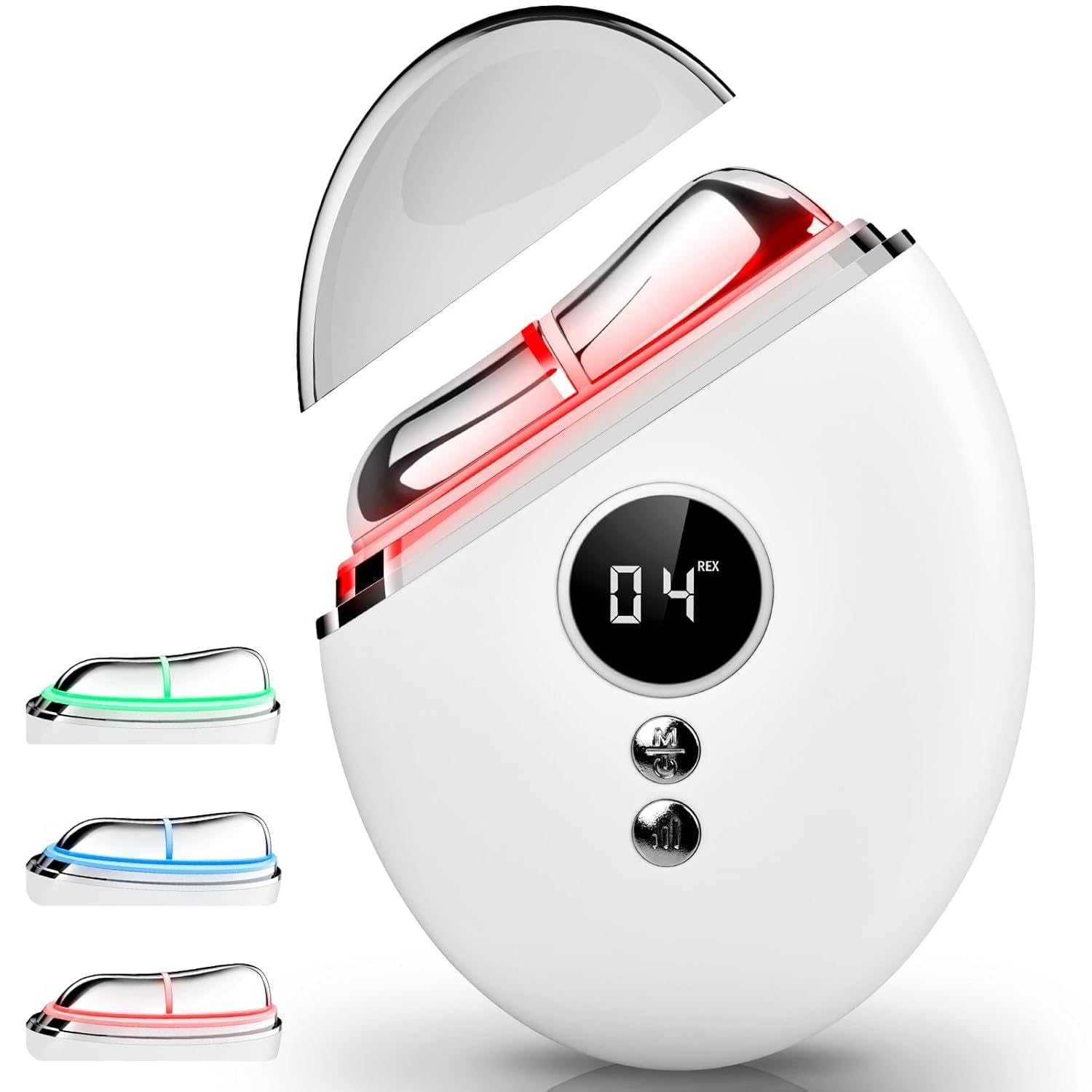 Eyoushow EMS Gua Sha, Gesichtsmassagegerät Gua Sha Elektrisch mit Smart 3 Modi Anti-Falten Schönheit Gerät, EMS Gesichtsmassage mit Vibration & Wärme für Gesichtsstraffung, Anti Falten Anti Aging - 1