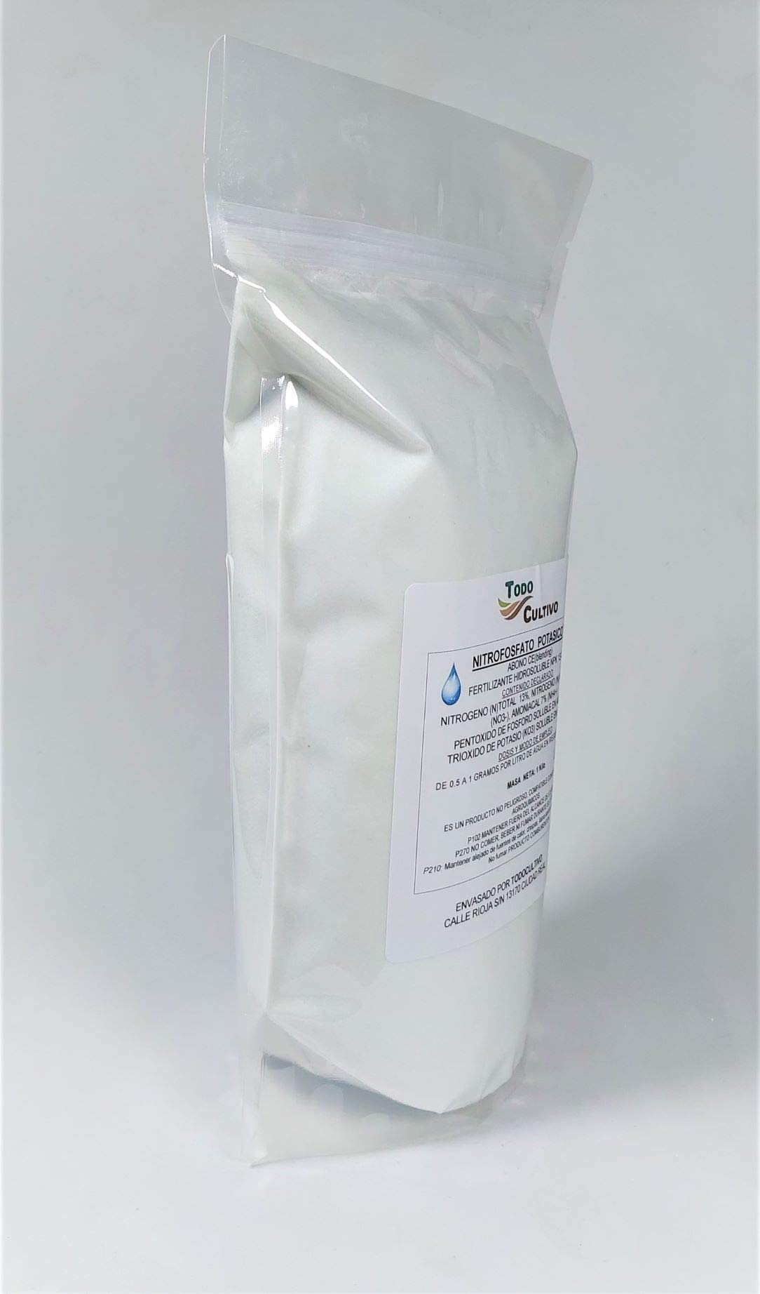 Fertilizante Abono Nitrofosfato potásico NPK 13-30-25 Completo hidrosoluble 5 Kg abono para riego idóneo para plantaciones jóvenes Que empiezan a producir Fruto.