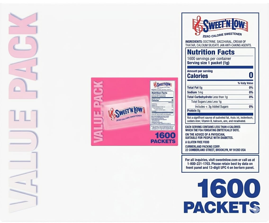 Swet Low Zero-Calorie Sweetener (1600 Packets) Bulk Low Sugar Substitute for Coffee & Tea, Individual Packets
