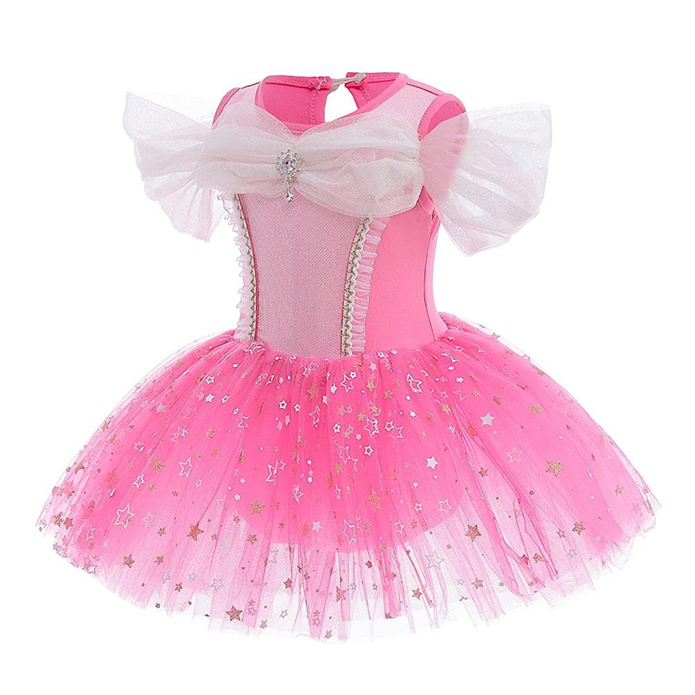 Lito Angels Princess Aurora Ballerina Costume Ballet Leotard with Tutu Dress for Kids Girls Fancy Dance Wear Outfit Age 18-24 Months (Tag Number 90) - Image 3