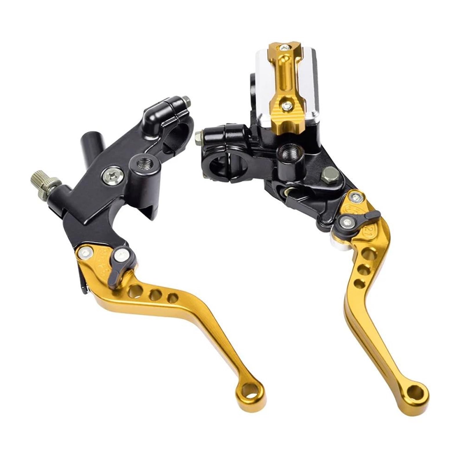 Aiolglkpow Gold For Cb125r For Cbr1000rr Motorcycle Hydraulic Brake Lever Clutch Master Cylinder 7/8" 22 Mm Brake Pump Handle Handlebar Brake Clutch Lever(Gold)