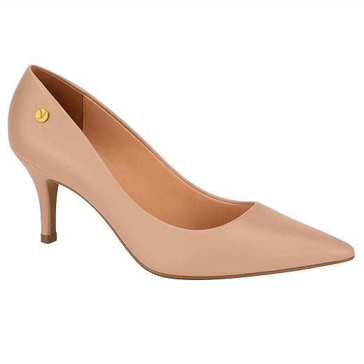 Sapato Scarpin Vizzano Salto Baixo Bico Fino Scarpin Feminino Vizzano Sapato Social 1185.702 - Original