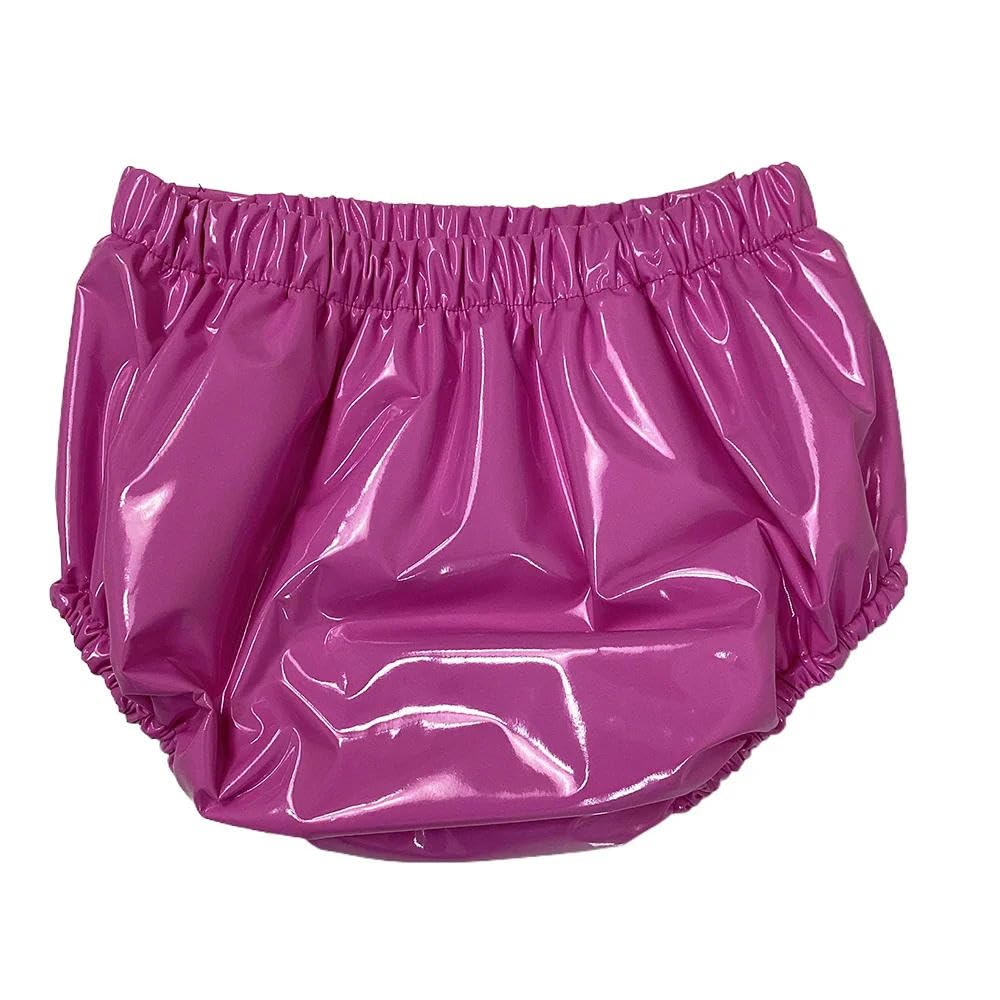 Glänzende PVC-Höschen für Erwachsene, exotische Windel-Liebhaber, Hose mit Druckknopf, Wetlook, hohe Taille, Dessous, Sissy, Cosplay