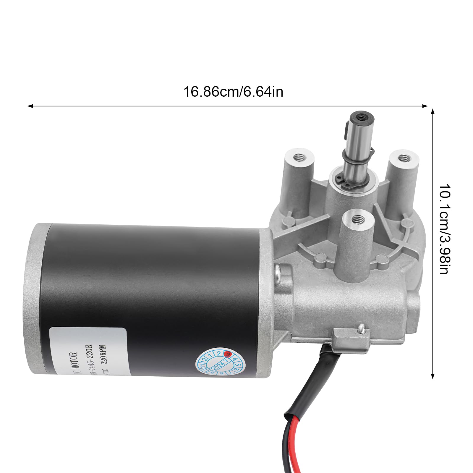 Motor de engranaje CC 45 W 24 V CC tornillo sin fin 160 rpm alto par para puertas automáticas