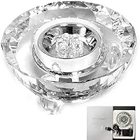 Vista 1 de Amlong Crystal 7 luces de color LED iluminadas soporte de exhibición de cristal redondo