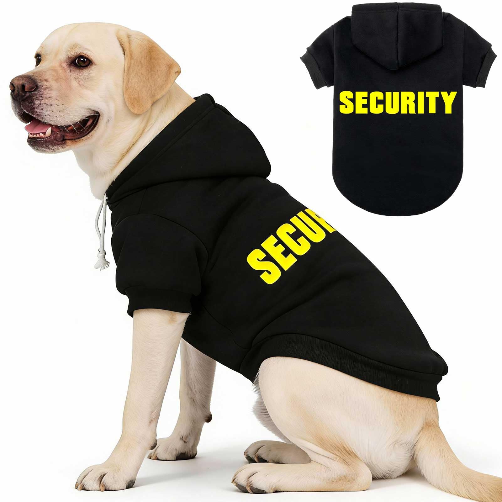EXPAWLORER Security Dog Hoodie Puppy Sweater - Dog Sweatshirt Soft Fleece Lined Pet Clothes, Cold Weather Hooded Jacket Coat Keep Warm for Small Medium Large Dogs, 4X-Large โ image 1