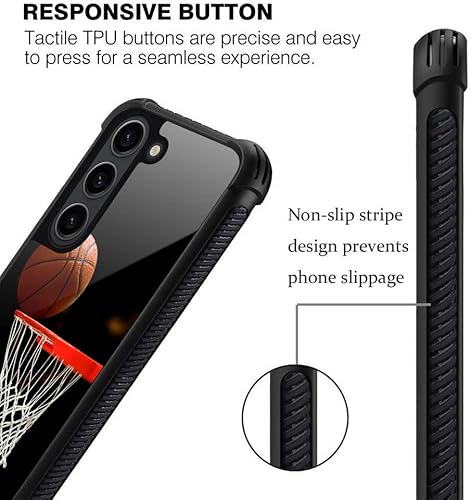 Miniatura 4 de ZHEGAILIAN Funda compatible con Samsung Galaxy S23, funda de baloncesto para Samsung Galaxy S23 5G para niños y hombres, diseño de patrón