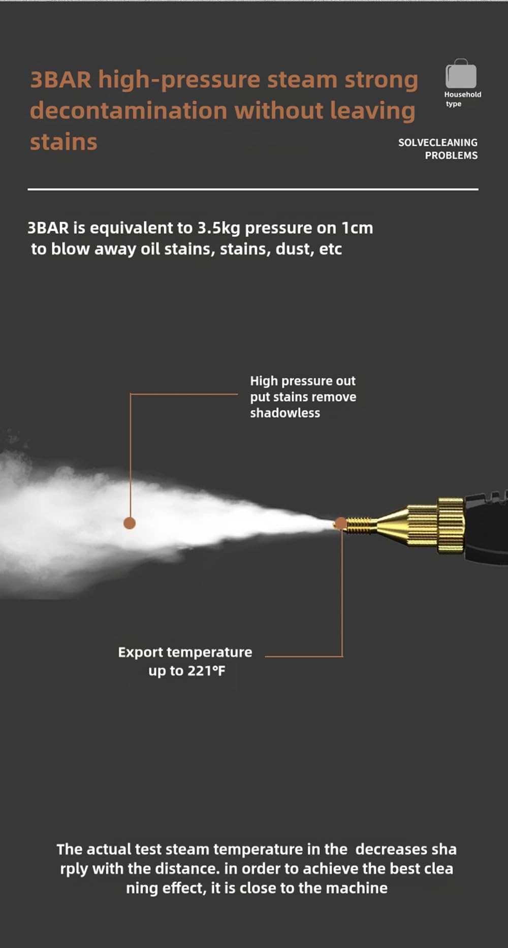 2500W Steam Cleaner Handheld Cleaning Steamer High Pressure Temperature Portable Steam Cleaning Machine for Upholstery Kitchen Furniture Bathroom Car(red)