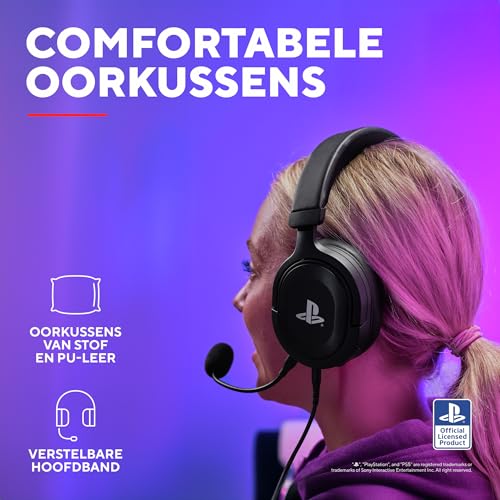 Trust Gaming GXT 498 Forta Gaming Headset - Officially Licensed for PlayStation 5 - Duurzame Headset met Afneembare Microfoon voor PS4 en PS5, Verstelbare Hoofdband, Kabel van 1.2m - Zwart - Afbeelding 5