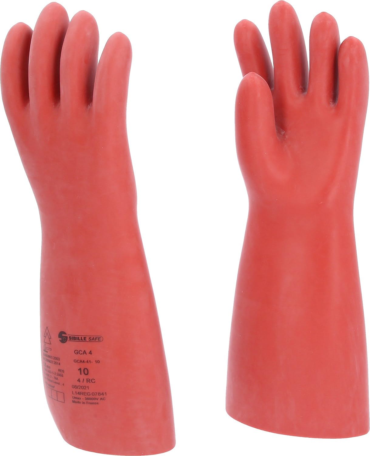 KS Tools 117.0099 Elektriker-Schutzhandschuh mit mechanischem- und Wärmeschutz | Größe 10 | Klasse 4 [36.000 V] | rot