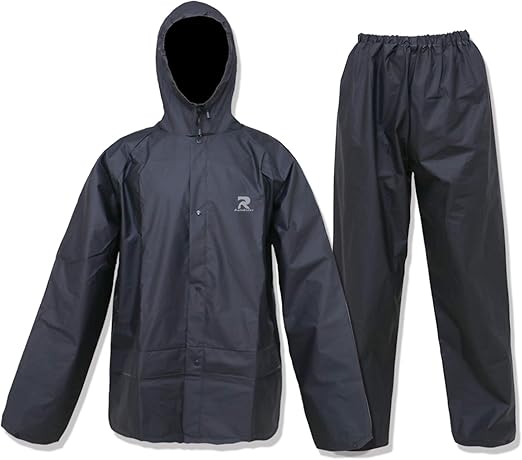 Ultra-Lite Rain Suit for Men Women Waterproof Protective Rain Coat with Pants 2 Pieces Rain Gear