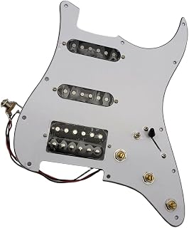 Pickguard De Guitarra Pré-cabeado Guitarra Elétrica SSH Pré-cabeada Pickguard Interruptor Multifuncional Black Alnico 5 Pickups Para For FD Guitarra