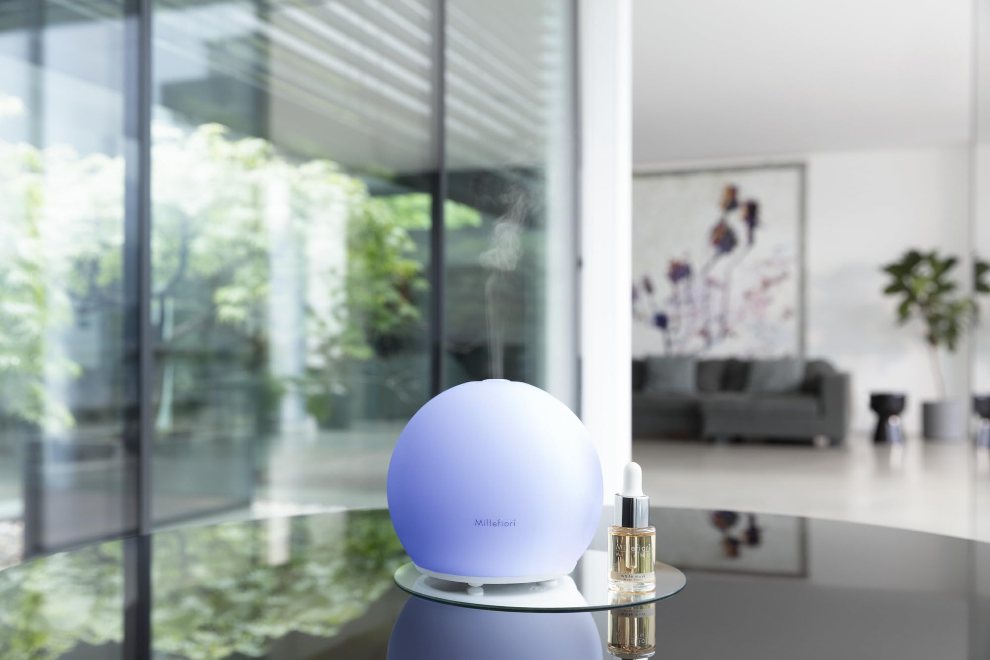 Millefiori Hydro Diffuseur de Parfum à ultrasons pour Environnement Boule en Verre, Moyen