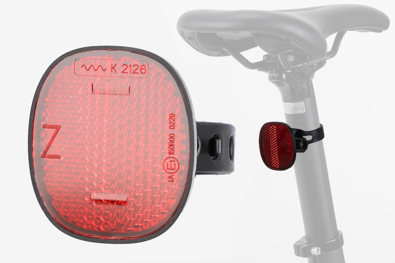 Generisch Fahrrad Rückstrahler Rot StVZO-zugelassen mit Halterung