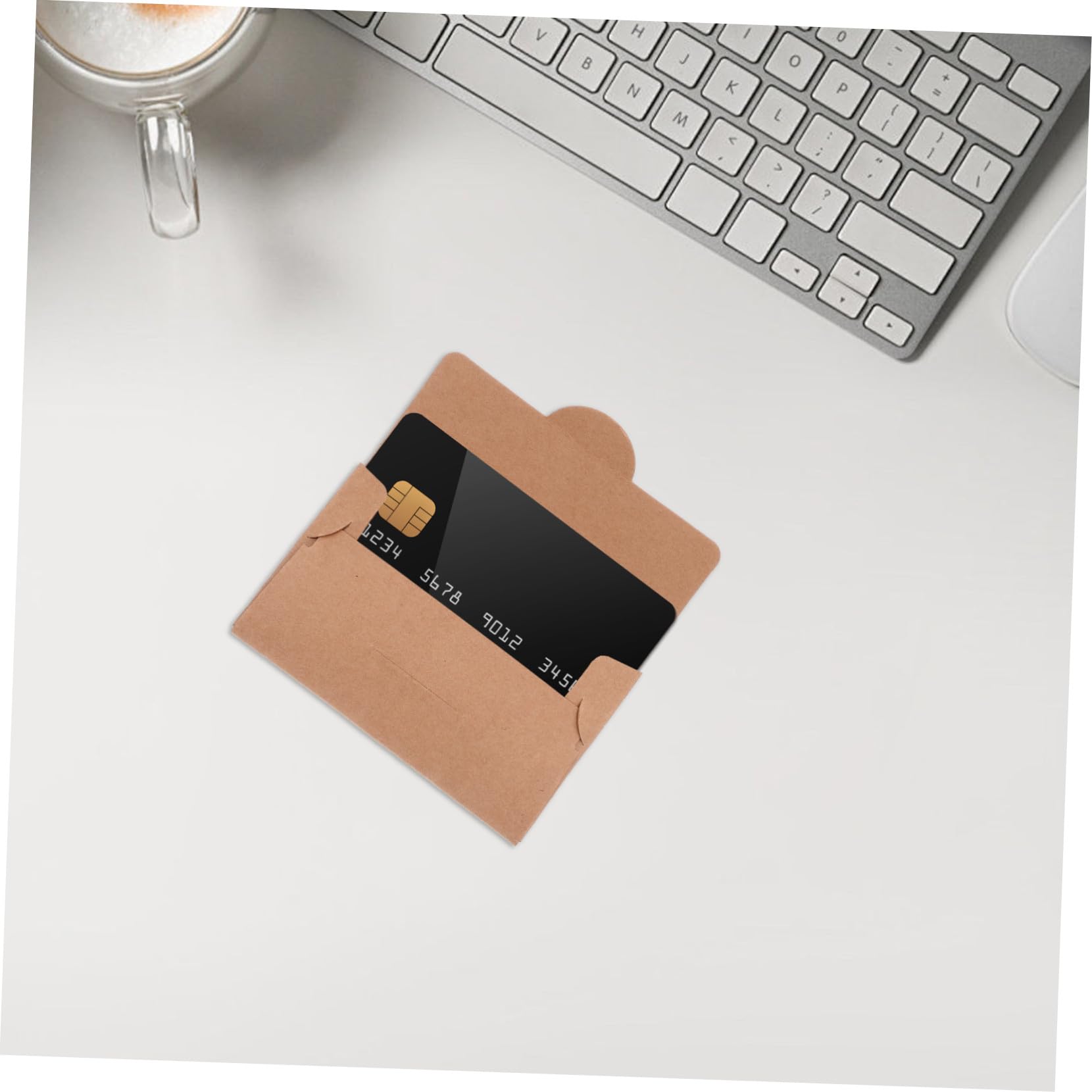 Uonlytech Emballage Carte Cadeau 50 Pièces Pochettes Pour Cartes De Crédit En Papier Kraft Porte-Cartes Vides Pour De Visite D'Identité Hôtels Bureaux Et Voyages 4.13X2.56in