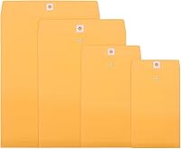 Vista 8 de Frienda Sobres de cierre de 4 tamaños de papel kraft con cierre para archivar, almacenar o enviar documentos, 50 piezas
