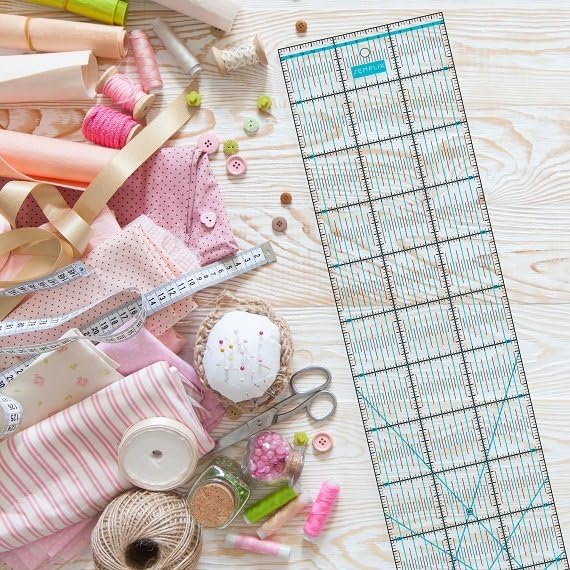 Semplix Schneidematten-Set A1 mit Prym Aqua-Trickmarker (türkis/petrol) | A1 Schneidematte 90x60 cm selbstheilend mit Rollschneider Ø45 mm, Patchwork-Lineal 60x15 cm & Prym Aqua-Trickmarker.