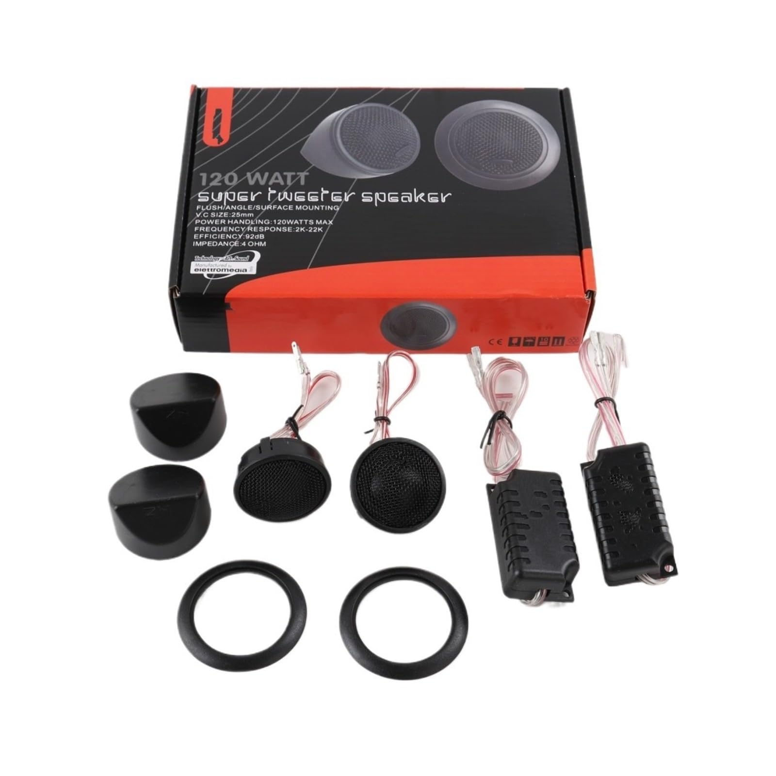 Altavoz Tweeter de Coche Tweeter de cúpula Tweeter de Coche Mini Fever Kit Universal de modificación de Impacto para Coche Altavoces de Coche Tweeters para Coche