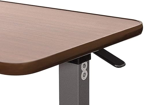 Miniatura 7 de Vaunn Mesa de noche ajustable sobre la cama 1 unidad paquete de 1 marrón mate y médico ajustable sobre la cama con ruedas uso médico y hospitalario