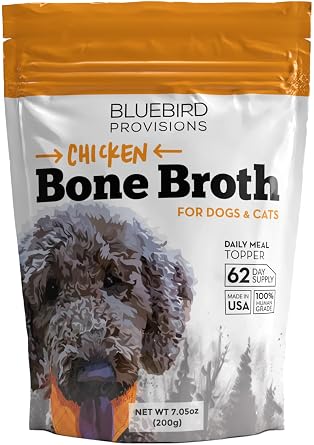 Bluebird Provisions Bone Broth for Dogs - Chicken Bone Broth Powder