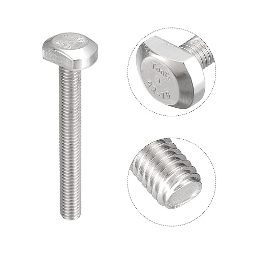 Miniatura 4 de uxcell Pernos de ranura en T, 20 piezas M5x40mm ranura en T Pernos deslizantes Pernos deslizantes 304 Tornillos en forma de T de acero inoxidable