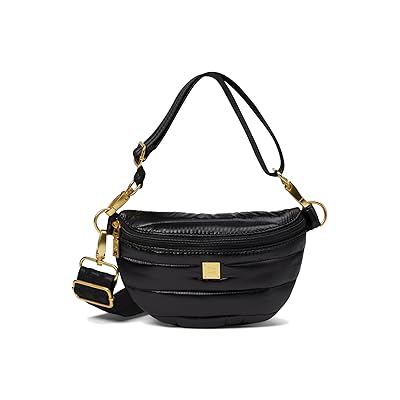 THINK ROYLN Shining Star Handbags Shiny Black/Gold, Polyester