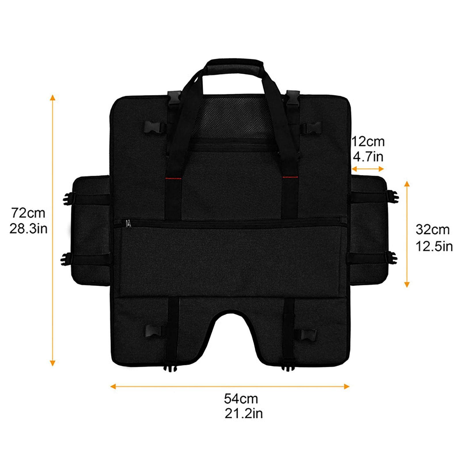 Estuche de Transporte Ajustable para Monitor de 20-24 Pulgadas - Bolsa Protectora Con Múltiples Bolsillos para Computadora