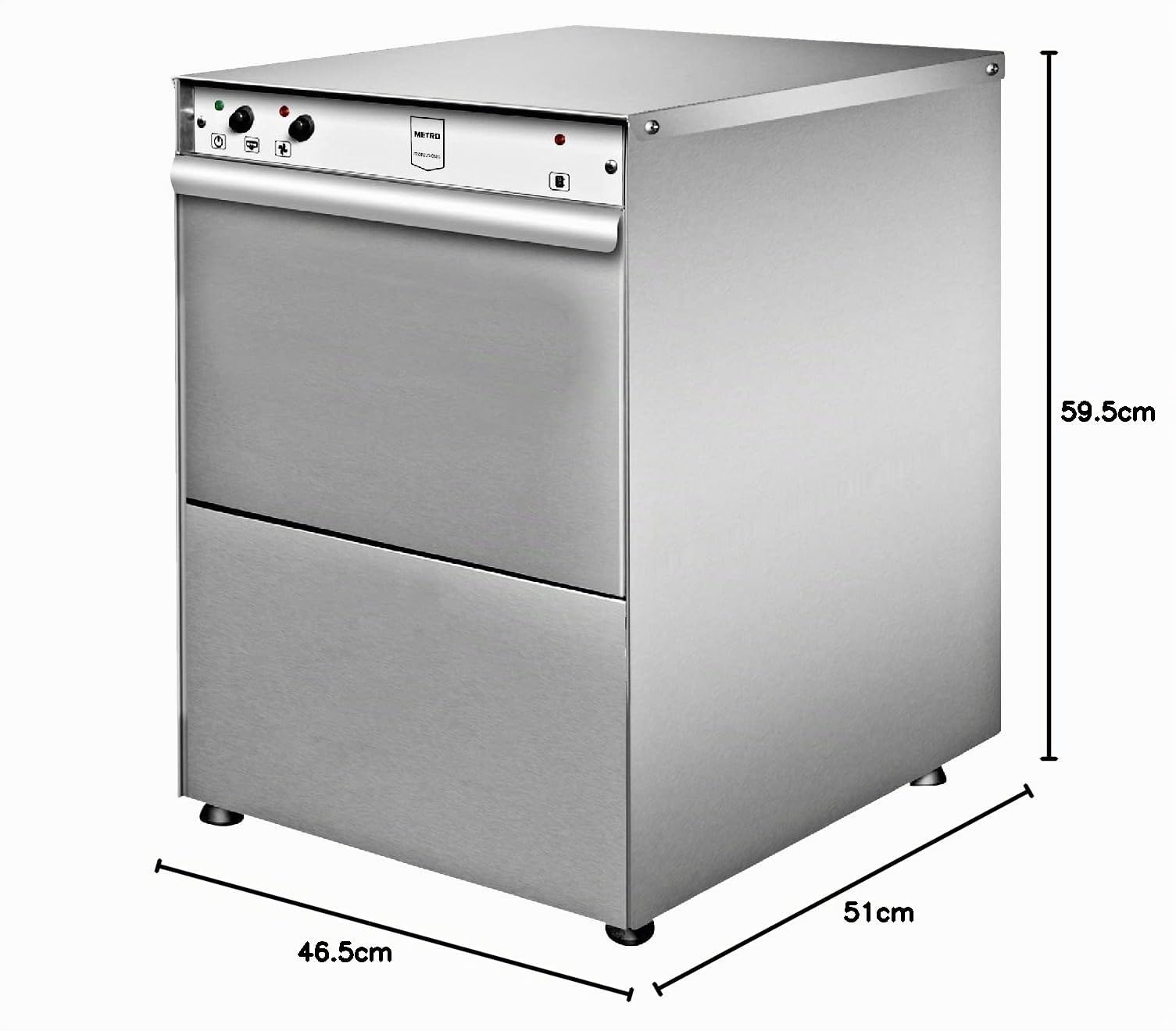 METRO Professional Gläserspüler, Edelstahl, 230 V, 30 Waschgänge/h, silber (GGW1040E) (GGW1001)