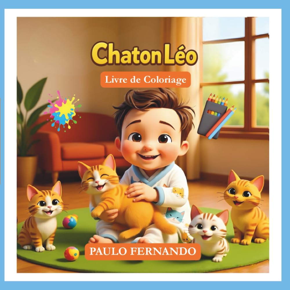 Livre de Coloriage du Chaton Léo: Une ressource qui encourage l'imagination, la coordination motrice et l'expression artistique des enfants, tout en valorisant l'amitié entre eux et les chatons.