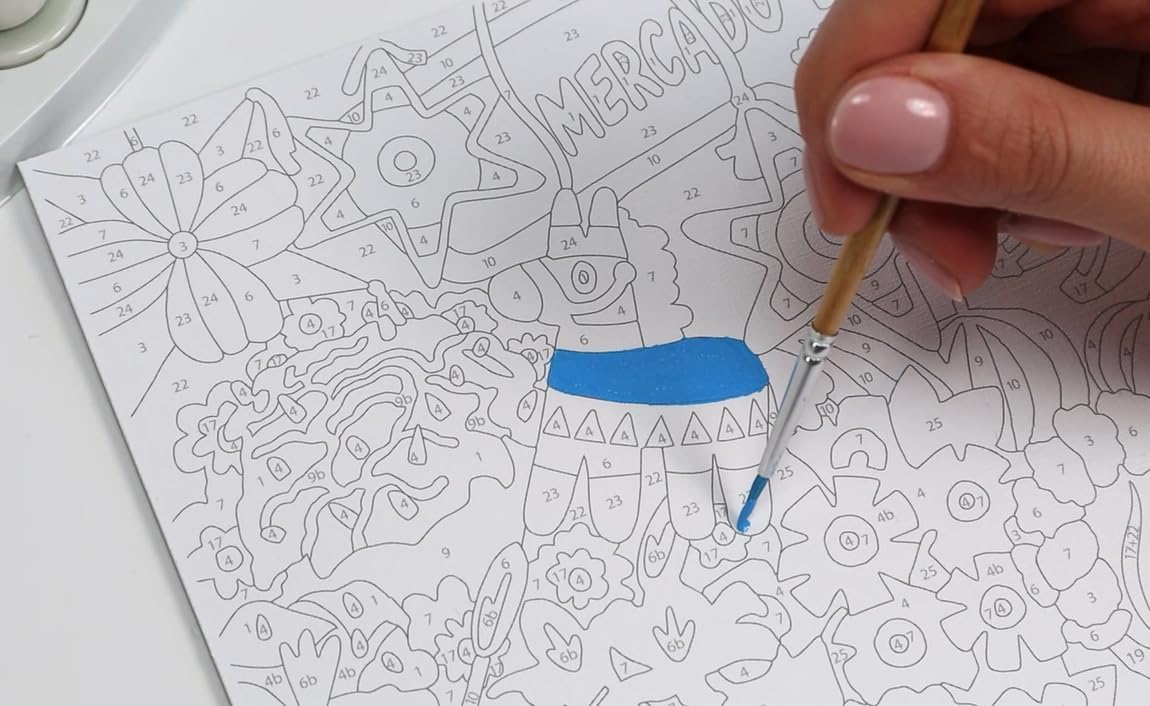 Sentosphère – Artist's Palette – Paris – Acrylic Painting - Relaxing Creation - Adults – 14 to 16 Colours – Laminated Canvas (25 x 32.5 x 1.8 cm - Creative Leisure - Made in France