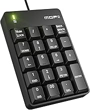 MOFII Wired Number Pad Numeric Keypad Silent 19 Keys USB Numpad, Portable Financial Accounting Keyboard 10 Key for Laptop/...