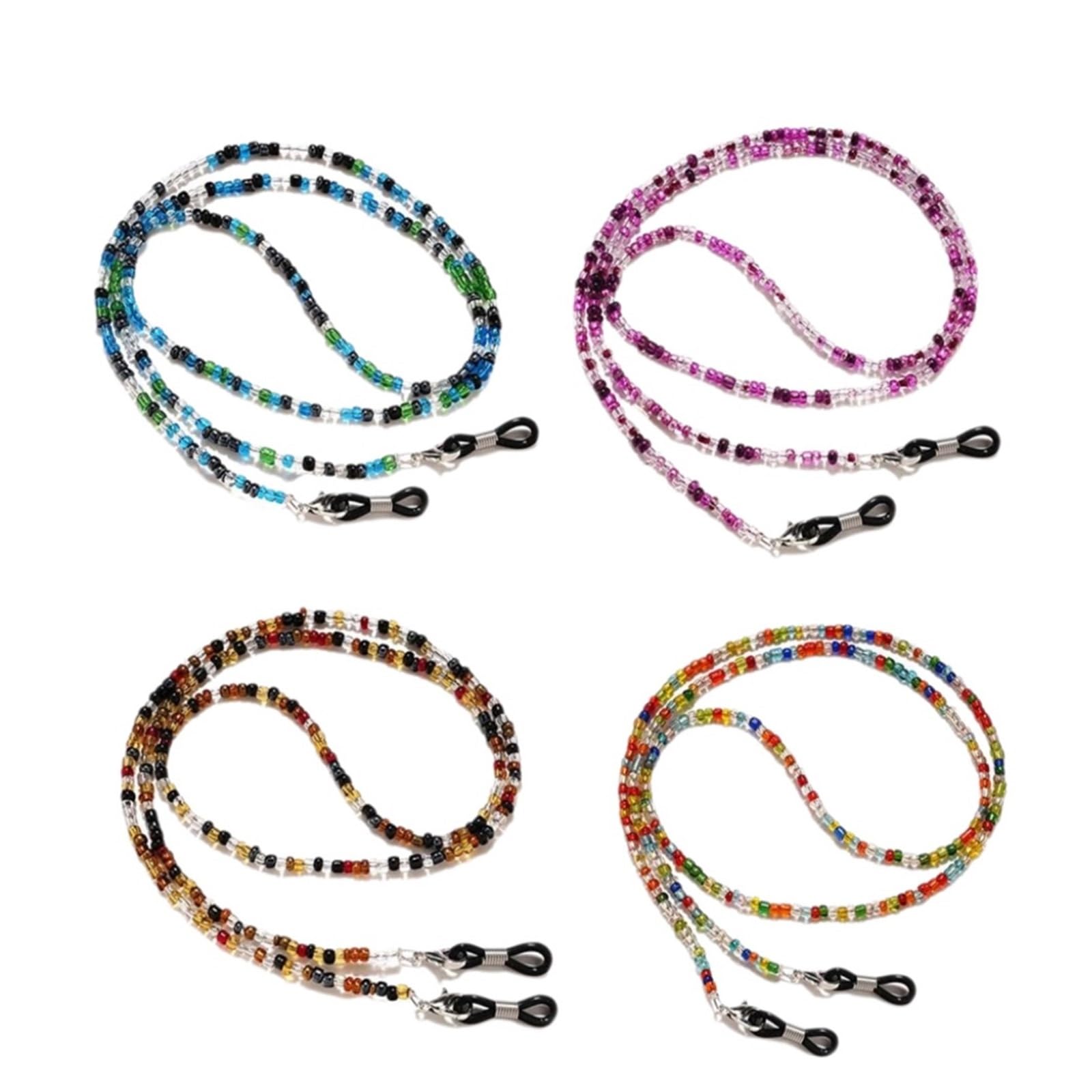 Brillenketten für Damen, 24 Stück, Anti-Verlust-Brillenketten, organisches Glas, modisch, Birnen-Kristall, Lesebrille, Seil
