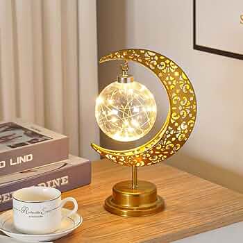 陶器製　星と月のデザインのドロップ型ランプ　間接照明　幻想的照明 陶器製 星と月のデザインのドロップ型ランプ 間接照明 幻想的照明