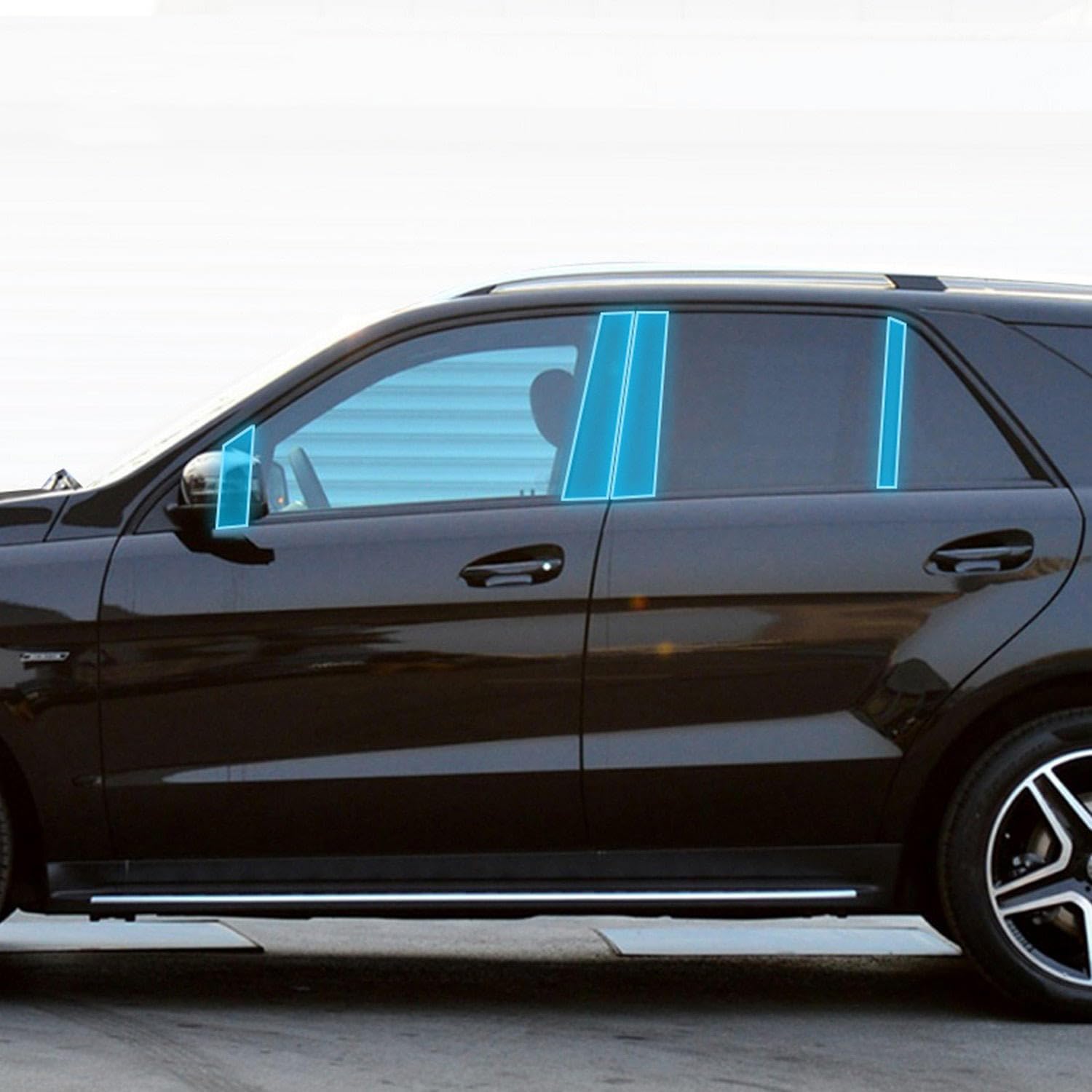 Car Exterior PPF Transparent Protective Film TPU Anti Scratch BC Window Pillar Strip，for Mercedes Benz GLE V167 2015-2019