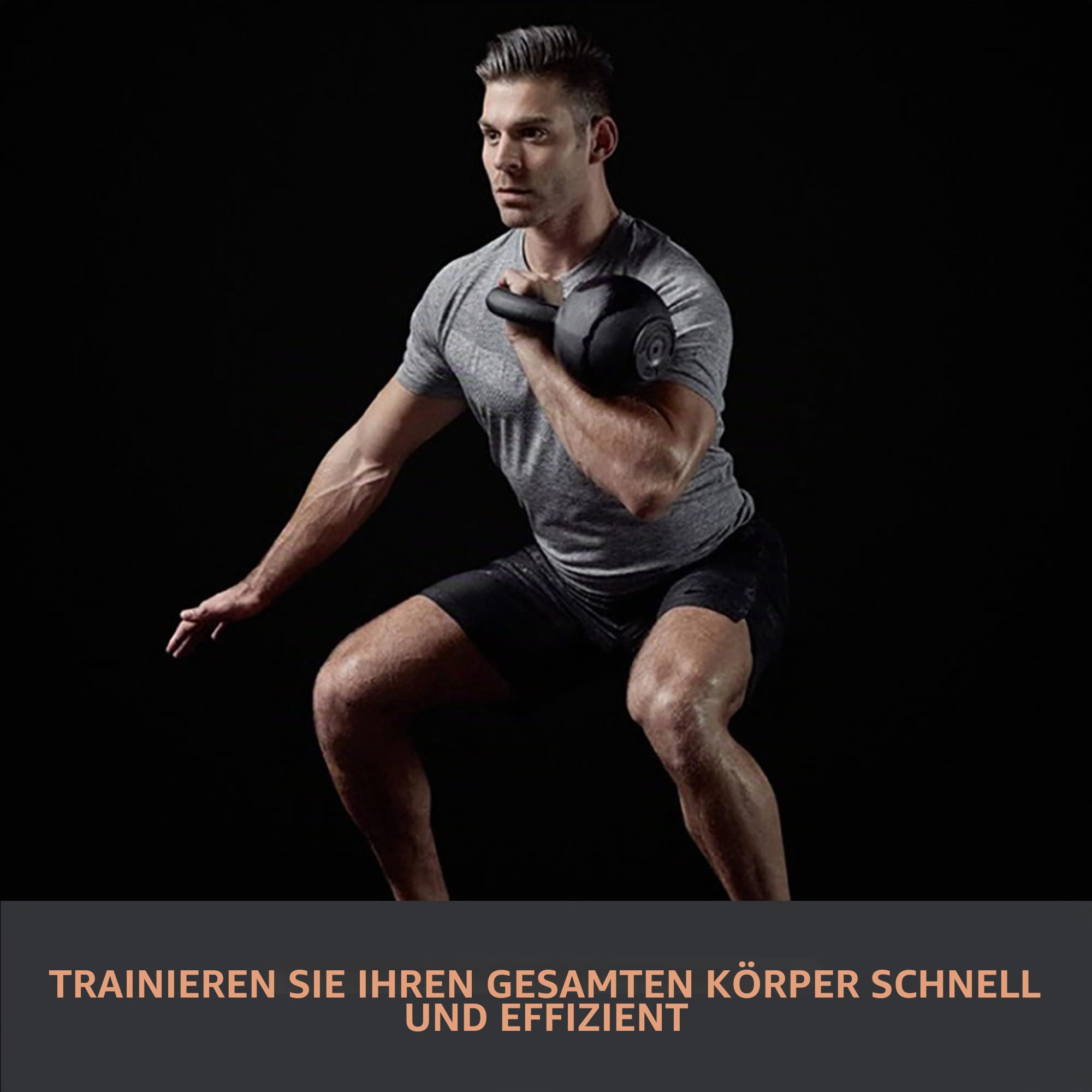 Core-Power Gusseisen Kettlebell 20kg/Gusseisen Kugelhantel 4-32kg hochwertigste Eisenerz Pro Qualität für Gym, Fitness und Crossfit Gummi Stellfläche für Bodenschutz
