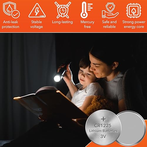 Miniatura 4 de CR1225 batería botón de litio tamaño pequeño, 3 V, 5 unidades