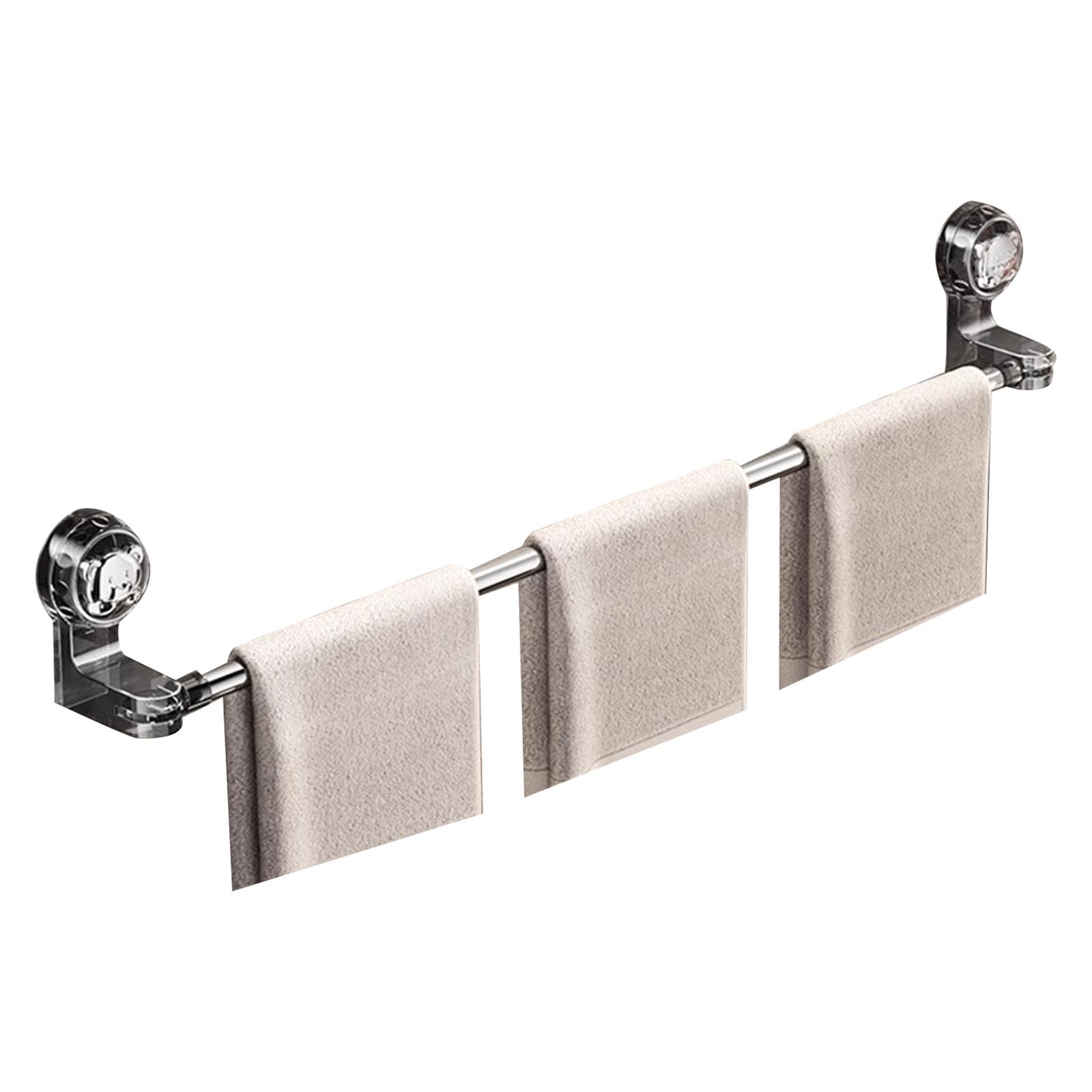 Strong Suction Cup Adjustable Telescopic Towel Rack Not Drilling Installation Bath Towel Holders for Bathroom Adjustable Wall Mounted Rack