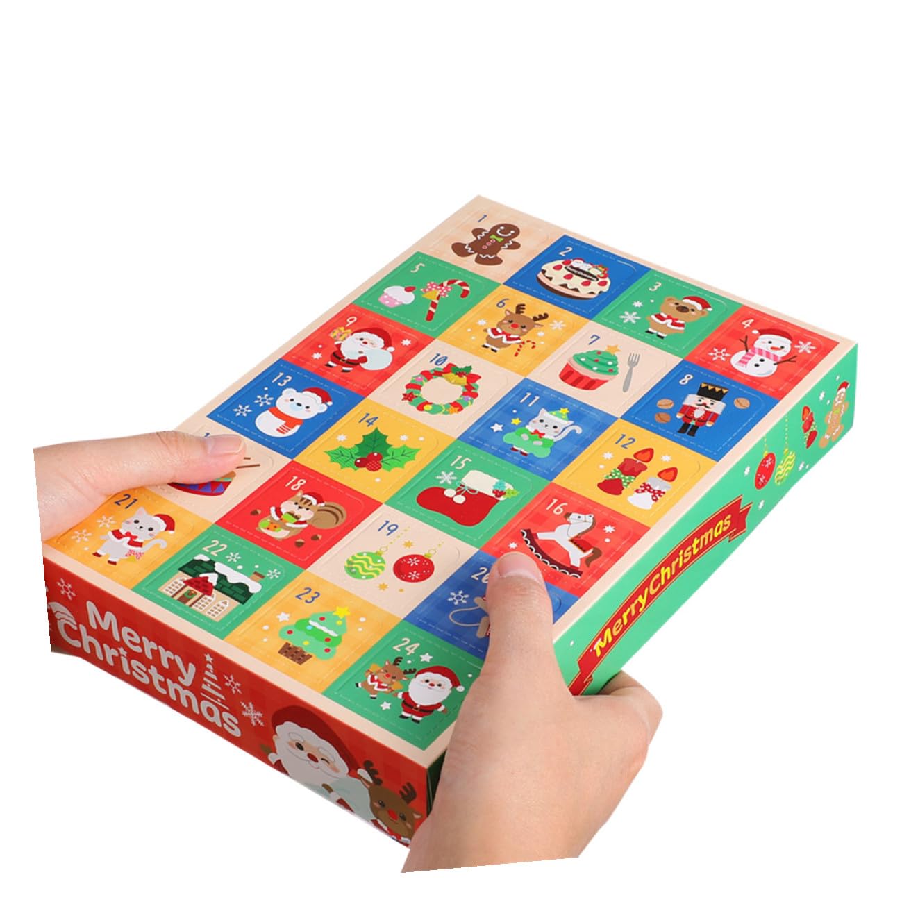 HOMOCONO 15 Stück Teiliges Weihnachts Tage Leere Papierschachteln Sternförmige Süßigkeitenboxen DIY Weihnachtscountdown für Familien Schule Büro Sichere und Leichte Papierboxen