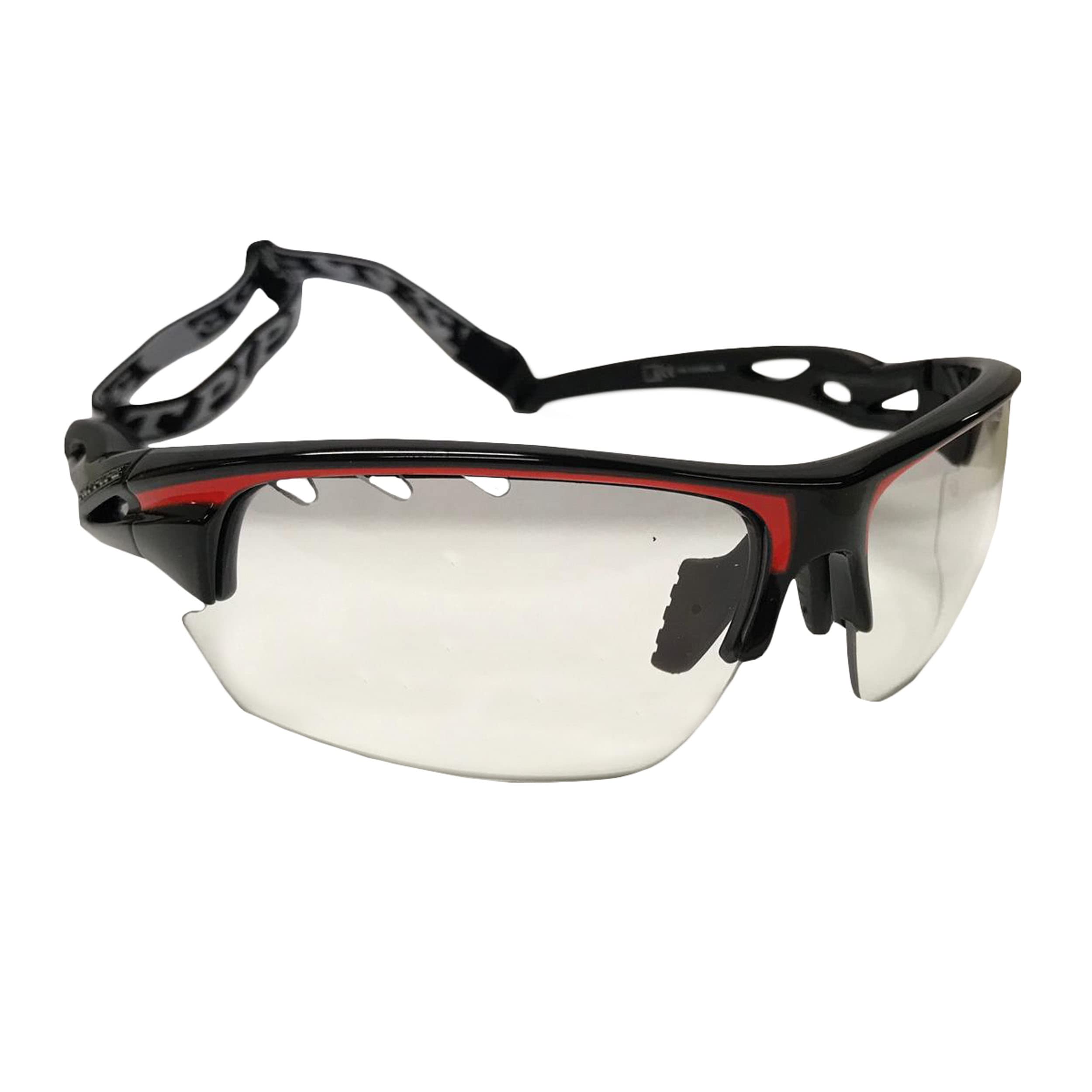 FAT PIPE Floorball / Unihockey Schutzbrille für Erwachsene schwarz/orange mit IFF Zertifikat