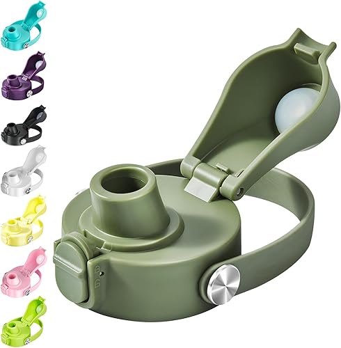 Auto Flip Lid for Hydro Flask Wide Mouth, Great Spout Lid for Simple Modern, Fits for Iron Flask and Other Brands, Replacement Lid with Button Lock