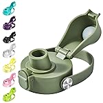 EIPOSAU Auto Flip Lid for Hydro Flask Wide Mouth, Great Spout Lid for Simple Modern, Fits for Iron Flask and Other Brands, Replacement Lid with Button Lock