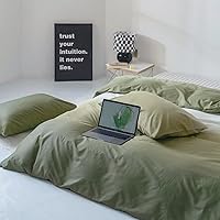 Vista 32 de CLOTHKNOW Juego de edredón de 3 piezas de color marrón caramelo, tamaño individual/individual XL, color terracota suave, color óxido con 2 fundas