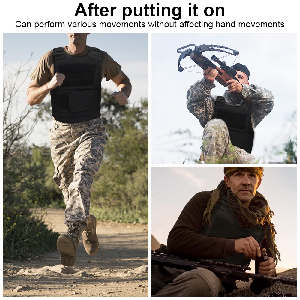 mizikuu Chaleco Táctico Militar, Chaleco Multifuncional unisex Chaleco Anticorte Antipuñaladas para Pesca Caza Senderismo Safari Trabajo Entrenamiento, Talla única, Negro