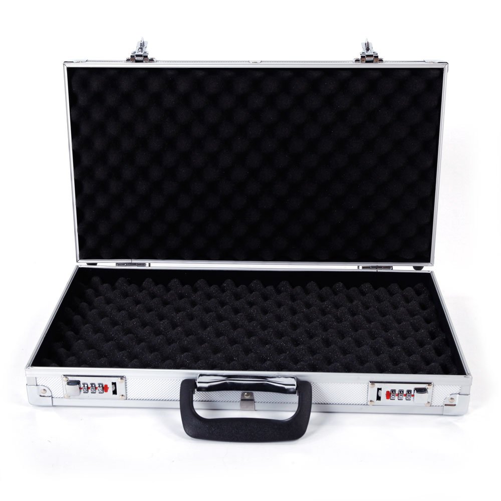 45 X 25 X 7.5cm Gun Case for Pistol and Handgun | Hard Lockable Gun Carrying Case, Aluminum New Framed Locking Gun Pistol Handgun Lock Box,Gun Safe of Small Size fits with Pistols