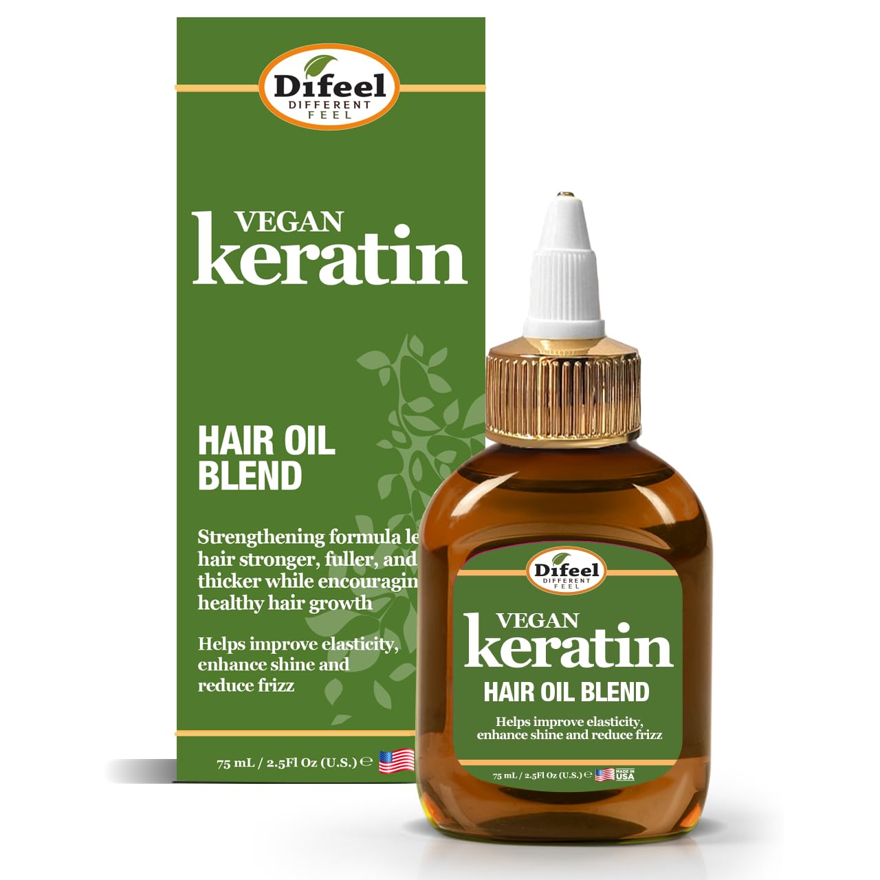 Difeel Vegan Keratin Kabarma Karşıtı Saç Bakım Yağı 75ML