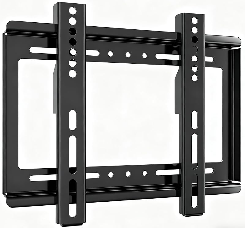 Nuyoah Fixed TV Monitor Wall Mount Low Profile for 14-43 Inch LED LCD TVs | Small TV Mount for 24 32 40 42 inch Flat Screen, Universal Wall Mounting TV Bracket VESA Up to 200x200mm 55lbs Max Load
